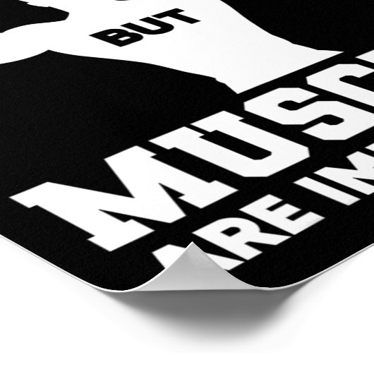 School is belangrijk, maar spieren zijn belangrijk poster (Hoek)