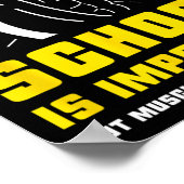 School is belangrijk, maar spieren zijn belangrijk poster (Hoek)