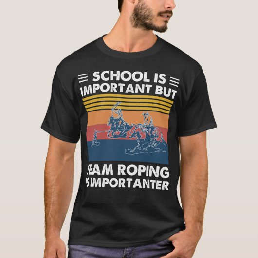 School is belangrijk, maar team is belangrijk t-shirt (Voorkant)