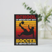 School is belangrijk, maar voetbal is belangrijk briefkaart (Staand voorkant)