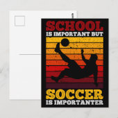 School is belangrijk, maar voetbal is belangrijk briefkaart (Voorkant / Achterkant)