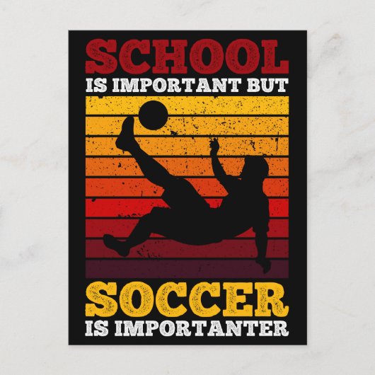 School is belangrijk, maar voetbal is belangrijk briefkaart (Voorkant)