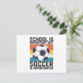 School is belangrijk, maar voetbal is belangrijk briefkaart (Staand voorkant)