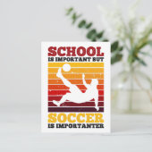 School is belangrijk, maar voetbal is belangrijk briefkaart (Staand voorkant)