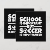 School is belangrijk, maar voetbal is belangrijk g bedankkaart (Voorkant / Achterkant)
