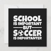 School is belangrijk, maar voetbal is belangrijk g bedankkaart (Achterkant)