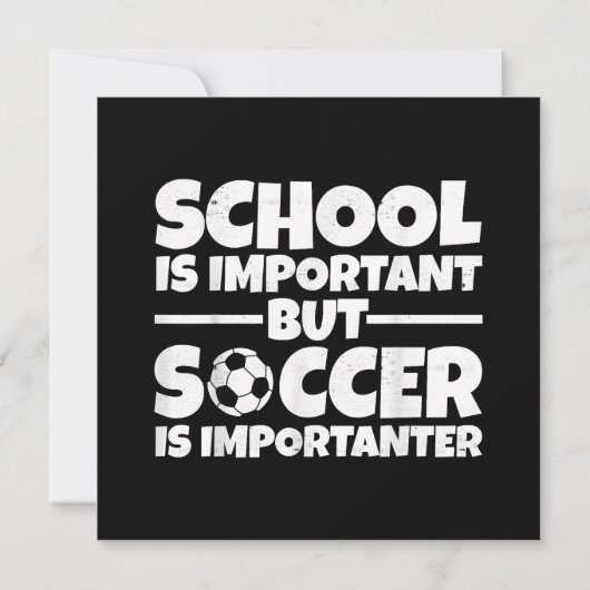 School is belangrijk, maar voetbal is belangrijk g bedankkaart (Achterkant)