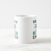 School is belangrijk, maar voetbal is belangrijk koffiemok (Center)