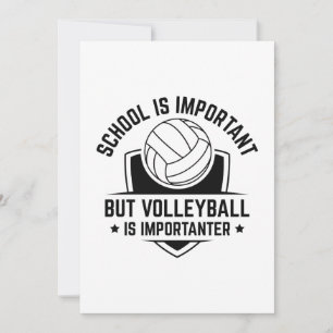 School is belangrijk, maar volleybal is belangrijk bedankkaart