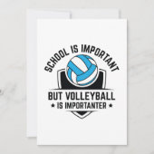School is belangrijk, maar volleybal is belangrijk bedankkaart (Voorkant)