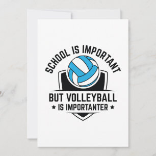 School is belangrijk, maar volleybal is belangrijk bedankkaart
