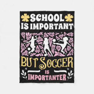 School is belangrijk voetbal is belangrijker meisj fleece deken
