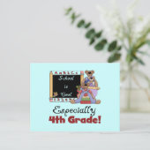 School is Cool 4th Grade Tshirts en Gifts Briefkaart (Staand voorkant)