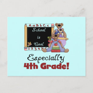 School is Cool 4th Grade Tshirts en Gifts Briefkaart
