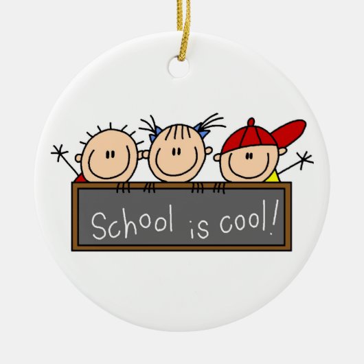 School is Cool Keramisch Ornament (Voorkant)