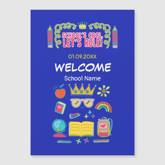 "School is cool, laten we de boel regelen" motivat (Voorkant)