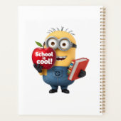School is Cool | Minion met Appel Aangepaste Naam Planner (Achterkant)