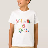 School is Cool op Boy's T-Shirt (Voorkant)