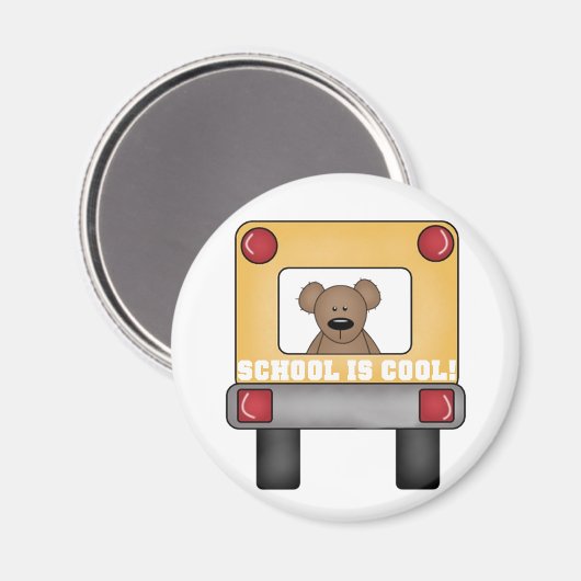 School is Cool School Bus Magneet (Voorkant / Achterkant)