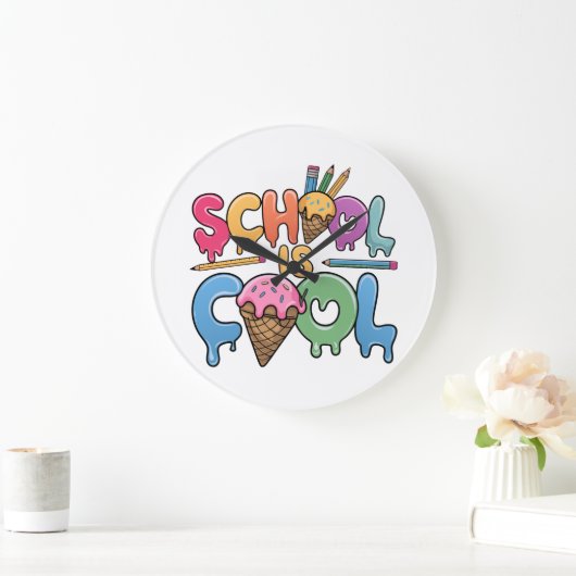 School is cool terug naar school grote klok (Huis)