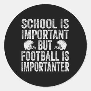 School is een belangrijk Football Ronde Sticker