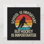 School Is Important But Hockey Is Importanter Funn Bedankkaart (Achterkant)