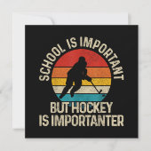 School Is Important But Hockey Is Importanter Funn Bedankkaart (Voorkant)