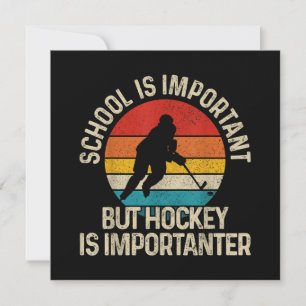 School Is Important But Hockey Is Importanter Funn Bedankkaart