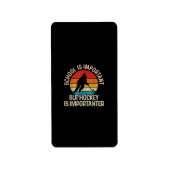 School Is Important But Hockey Is Importanter Funn Etiket (Voorkant)