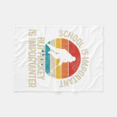 School Is Important But Hockey Is Importanter Funn Fleece Deken (Voorkant (Horizontaal))