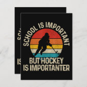 School Is Important But Hockey Is Importanter Funn Informatiekaartje (Voorkant / Achterkant)