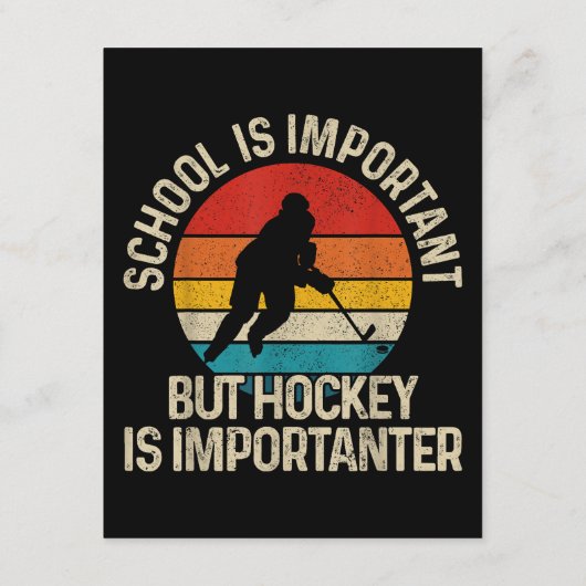 School Is Important But Hockey Is Importanter Funn Informatiekaartje (Achterkant)