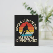 School Is Important But Hockey Is Importanter Funn Informatiekaartje (Staand voorkant)