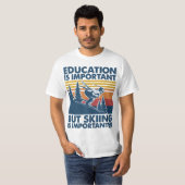 School Is Important But Skiing Is Importanter Funn T-shirt (Voorkant volledig)