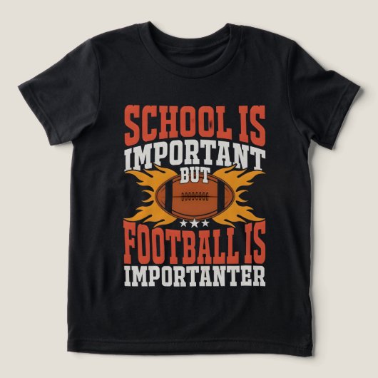 School is Important, Funny American Football Tri-Blend Shirt (Design voorkant)