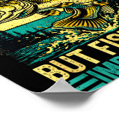 School Is Imrtant But Fishing Funny Christmas Fish Poster (Hoek)