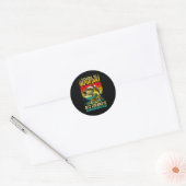 School Is Imrtant But Fishing Funny Christmas Fish Ronde Sticker (Envelop)