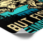 School Is Imrtant But Fishing Is Imrtanter Fish B  Poster (Hoek)