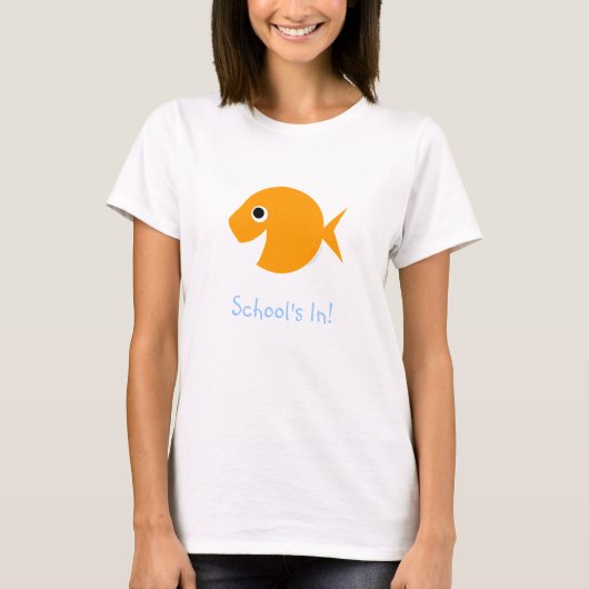 School is in Schattige basisleraar September T-shirt (Voorkant)