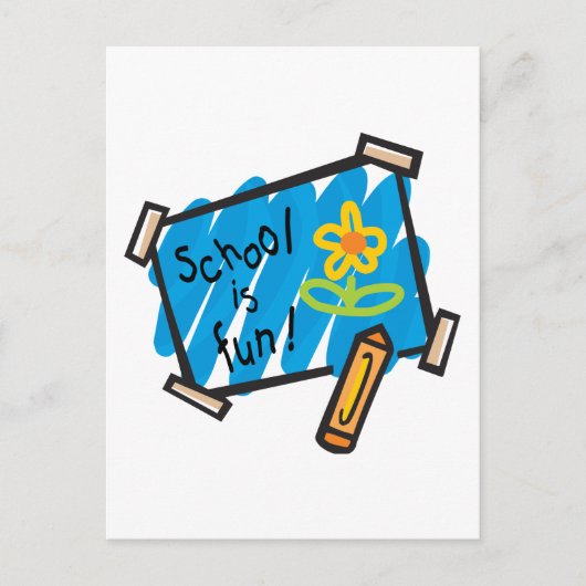 School is Kinder Briefkaart (Voorkant)