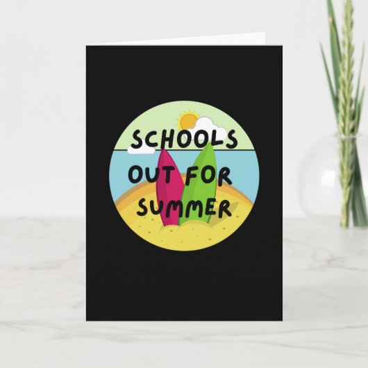 school is klaar voor de zomer kaart (Voorkant)