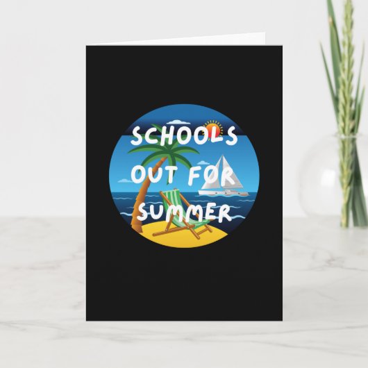 school is klaar voor de zomer kaart (Voorkant)