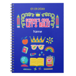 "School is leuk, laten we de boel regelen" motivat Notitieboek