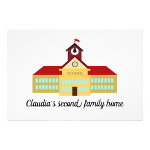 School is mijn thuis en mijn familie foto afdruk