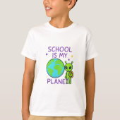 School Is My Planet Fun Student Terug naar School  T-shirt (Voorkant)