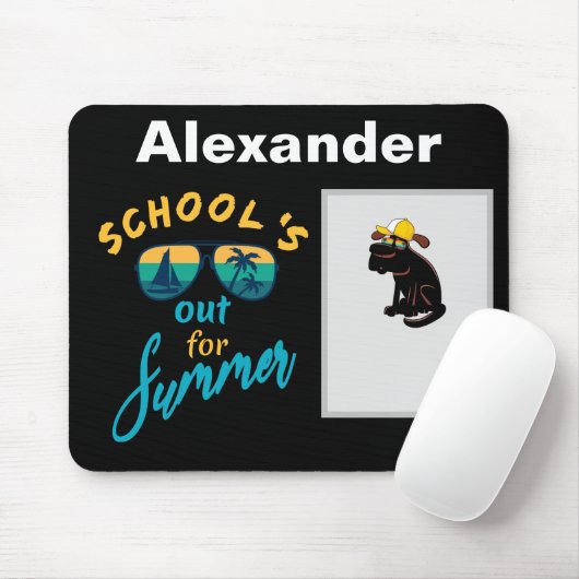 School is onze zomertijd muismat (Met muis)