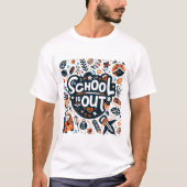 School Is Out Summer Vacation Playtime T-shirt (Voorkant)