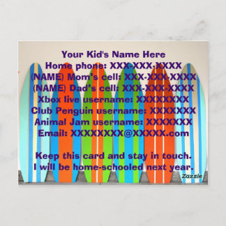 SCHOOL IS UIT! Contactkaart Briefkaart