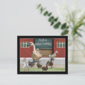 School is uit, kleine dommerik met leraar Goose Briefkaart (Staand voorkant)