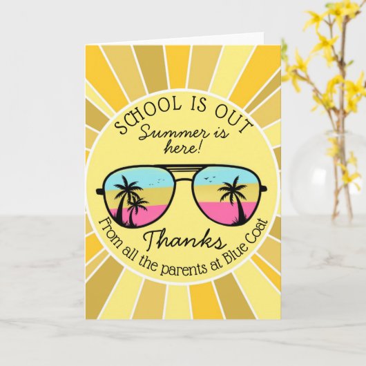 school is uit leraar kaart (Gele Bloem)